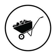Image showing Icon of construction cart 
