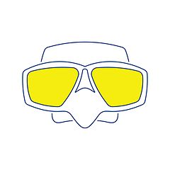 Image showing Icon of scuba mask 