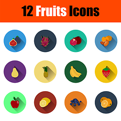 Image showing Set Of Fruits Icons