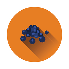 Image showing Flat design icon of Blueberry
