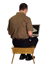 Image showing Working On Laptop