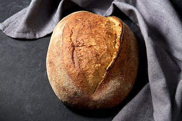 Image showing homemade craft bread on table