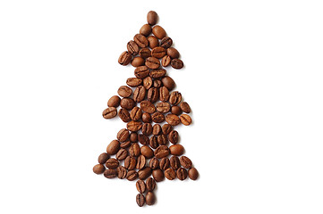 Image showing Coffee christmas tree