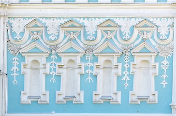 Image showing Ornate pattern in Ukrainian barocco style on the walll of the Saint Sophia Cathedral in Kiev, Ukraine