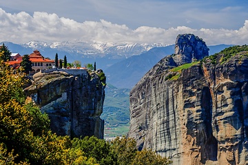 Image showing HDR view of Holy Trinity Monastery in Meteora, Greece