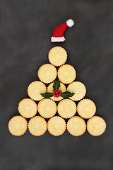 Image showing Festive Christmas Mince Pie Tree Concept 