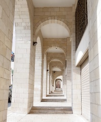 Image showing Archway in St. Louis French Hospital in Jerusalem, Israel