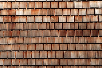 Image showing Texture of wooden tile roof in Schwarzwald, Germany