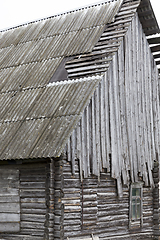 Image showing abandoned and unfinished wooden house