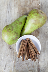 Image showing green ripe pears