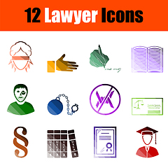 Image showing Lawyer Icon Set