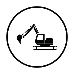 Image showing Icon of construction excavator