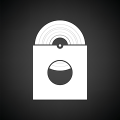 Image showing Vinyl record in envelope icon