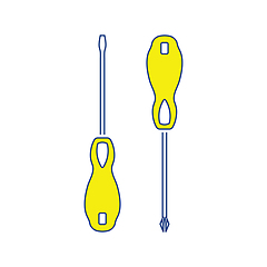 Image showing Icon of screwdriver