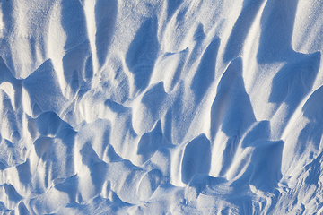 Image showing snow wavy, closeup
