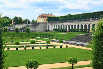 Image showing A historic garden Grosssedlitz with fountains in Germany