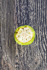 Image showing cut green walnut