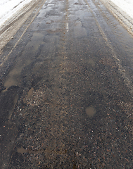 Image showing Road under the snow