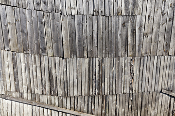 Image showing damaged old pine shed