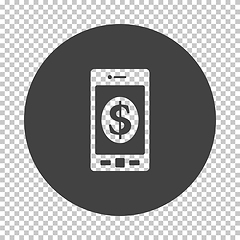 Image showing Smartphone with dollar sign icon