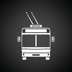 Image showing Trolleybus icon front view