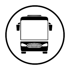 Image showing Tourist bus icon front view