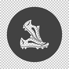 Image showing Pair soccer of boots  icon