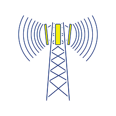 Image showing Cellular broadcasting antenna icon