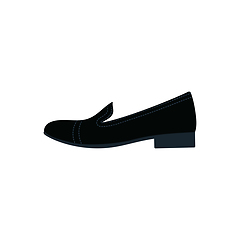 Image showing Woman low heel shoe icon