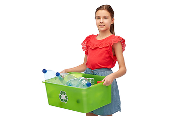 Image showing smiling girl sorting plastic waste