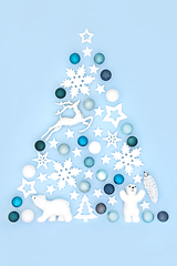 Image showing North Pole Christmas Tree Design Concept Shape 