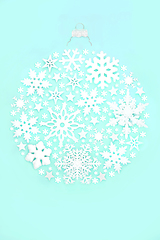 Image showing Christmas Tree Snowflake Bauble Concept Shape Decoration