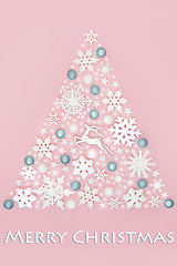 Image showing Merry Christmas Surreal Tree Shape Decoration Concept