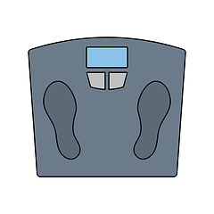 Image showing Flat design icon Floor scales