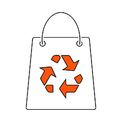 Image showing Shopping Bag With Recycle Sign Icon