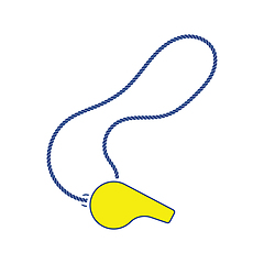 Image showing Icon of whistle on lace