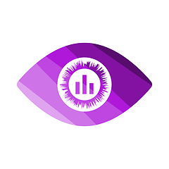 Image showing Eye With Market Chart Inside Pupil Icon