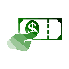 Image showing Hand Holding Money Icon