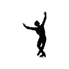 Image showing Figure skate man silhouette