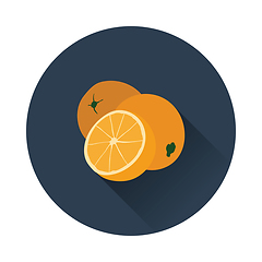 Image showing Flat design icon of Orange