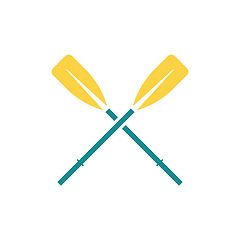 Image showing Icon of  boat oars