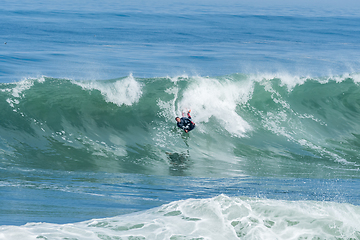 Image showing Bodyboarder in action