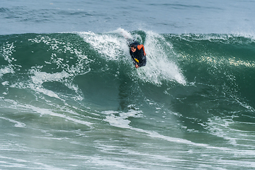 Image showing Bodyboarder in action