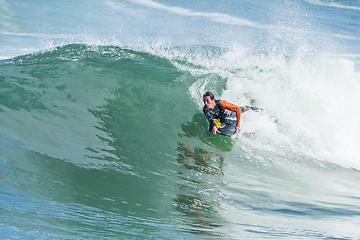 Image showing Bodyboarder in action