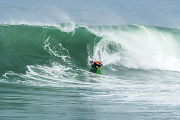 Image showing Bodyboarder in action