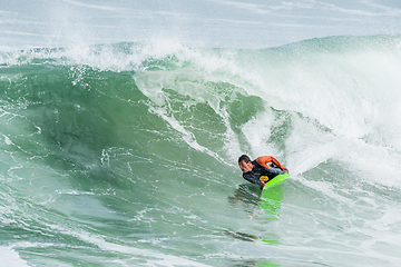 Image showing Bodyboarder in action