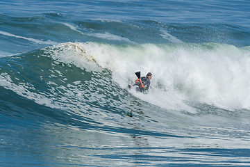 Image showing Bodyboarder in action