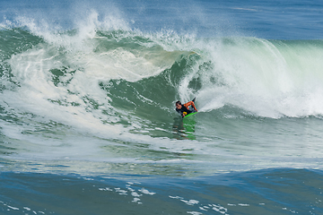 Image showing Bodyboarder in action