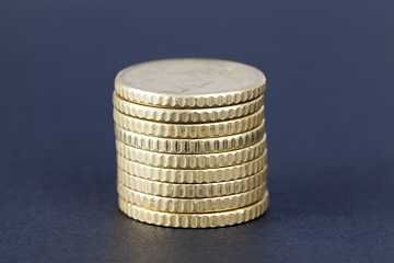 Image showing pile of euro cents for fifty