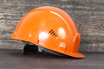 Image showing protective orange helmet